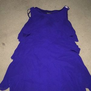Dark blue ruffled dress 18w
